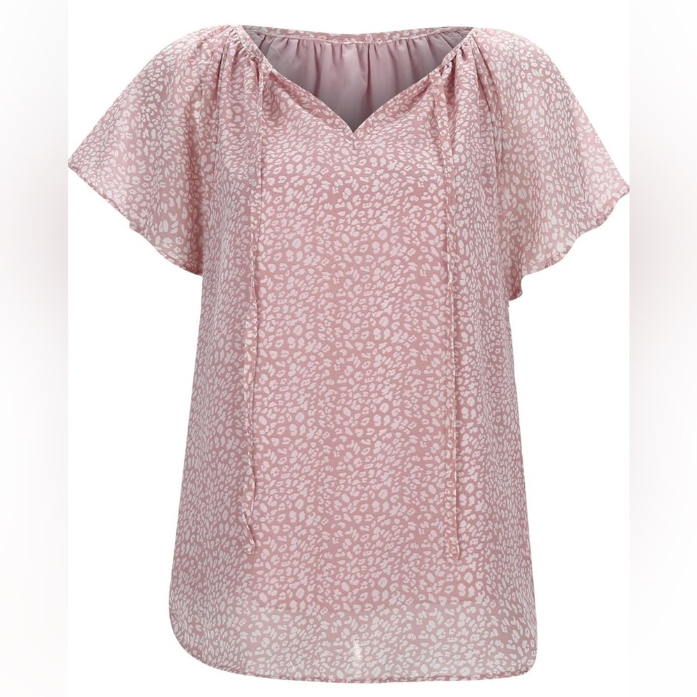 Women’s Pink Lightweight Animal Print Blouse